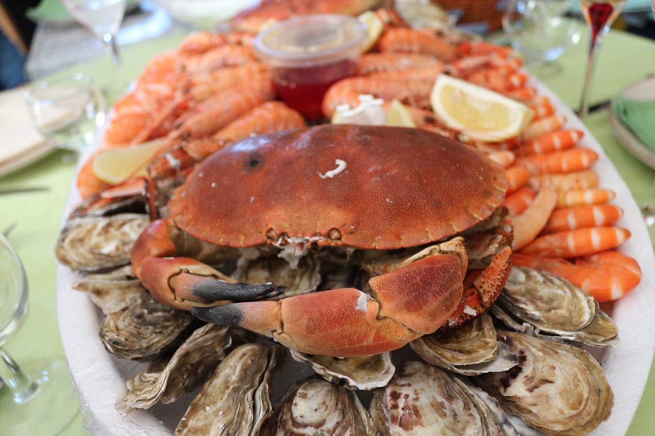 préparation plateau de crustacés