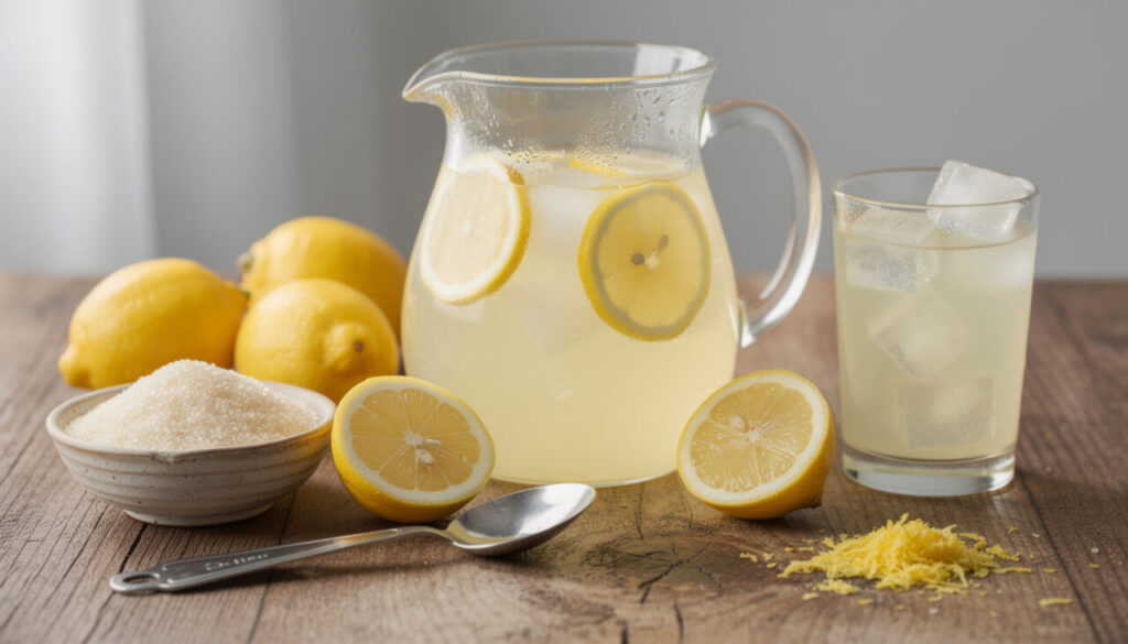Citronnade maison peu sucrée : proportions et méthode sans amertume