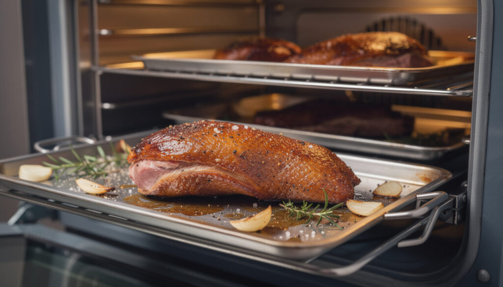 Cuisson du magret de canard au four : température et temps selon le poids
