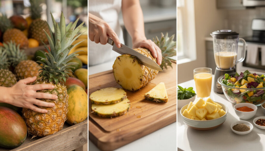 Ananas frais : comment le choisir, le découper et l’utiliser en cuisine ?
