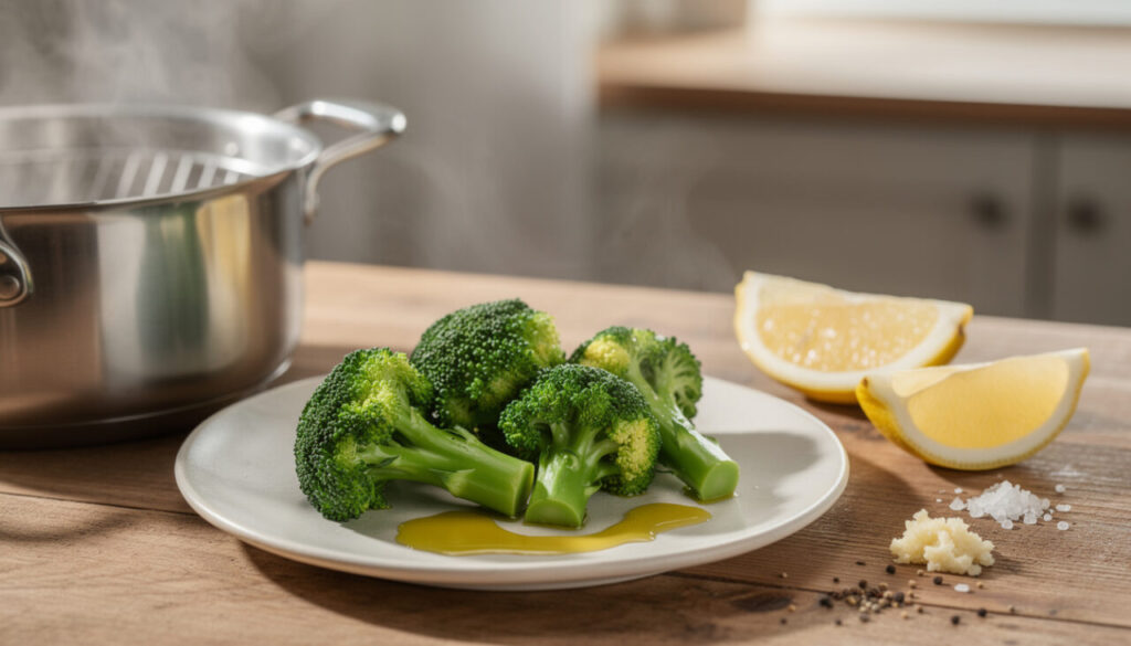 Brocolis à la vapeur : durée de cuisson et assaisonnements simples