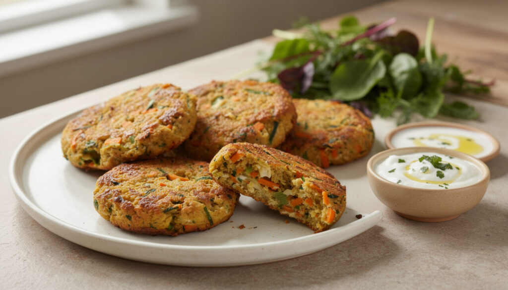 Galettes de légumes au four : recette sans friture qui se tient
