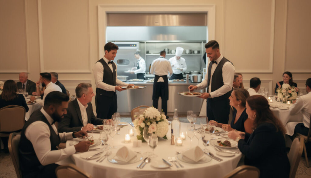 Mariage de 100 personnes : combien de serveurs et de personnel de cuisine prévoir ?