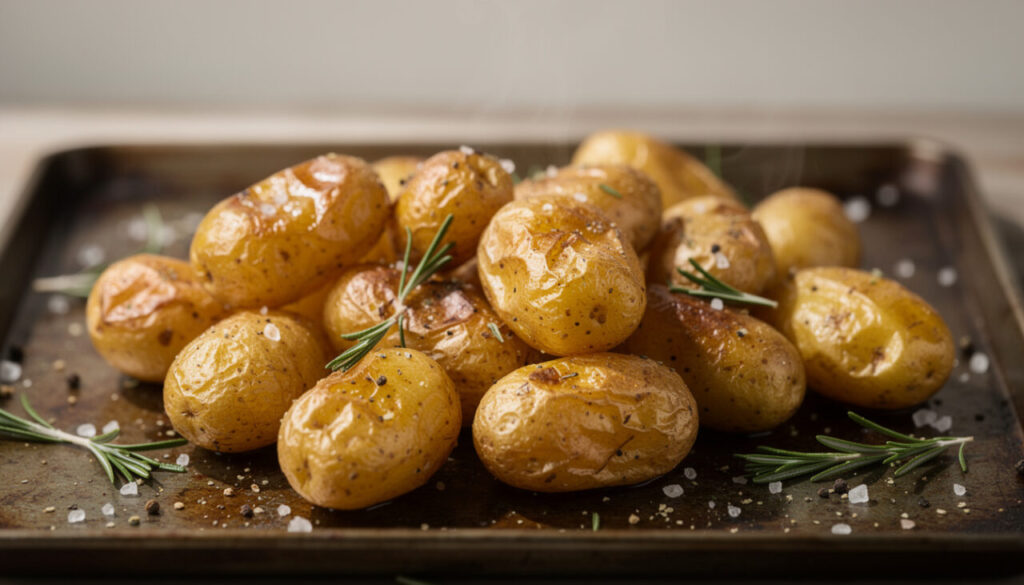 Pommes de terre grenaille au four : temps de cuisson pour une peau croustillante